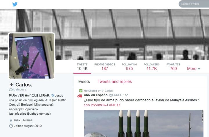 ο λογαριασμός που καταργήθηκε σχολιάζεται από το tweeter του ισπανικού cnn
